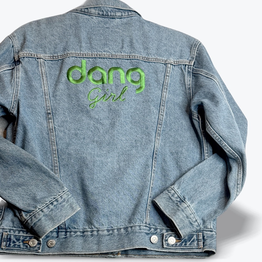 Levi's Denim Jacket Dang Girl‎ Embroidered Light Wash Women's - Picture 2 of 5